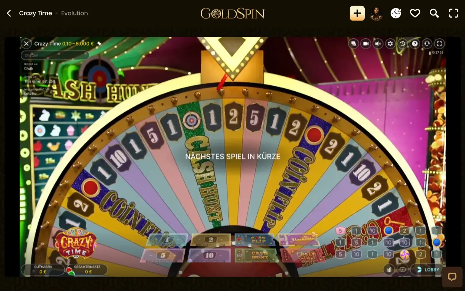 GoldSpin Crazytime
